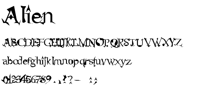 Alien font