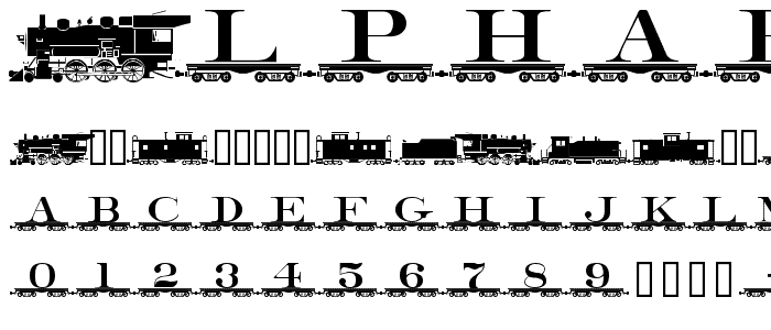 rail alphabet font free