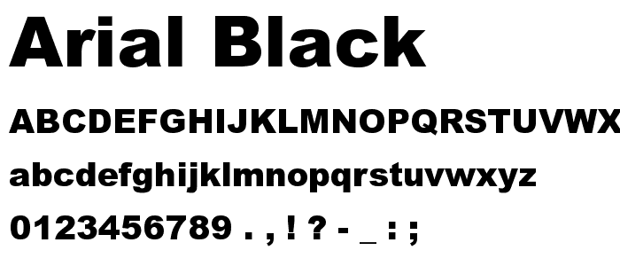 Arial Black Font Pickafont Com