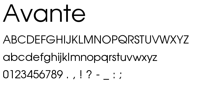 Avante font