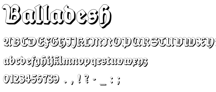 BalladeShadow font