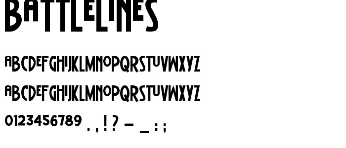 BattleLines font