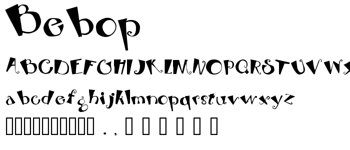 Bebop font