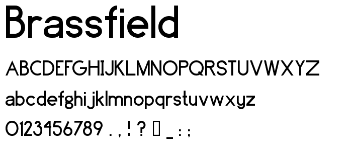 Brassfield font