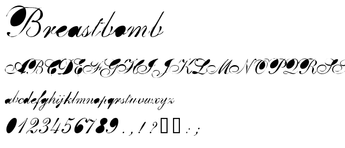 BreastBomb font