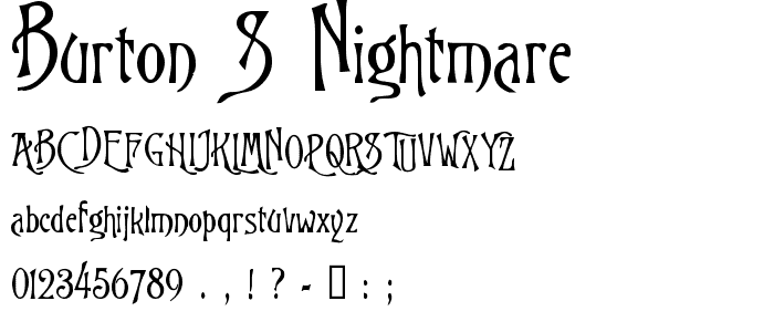 Tim Burton Fonts Free