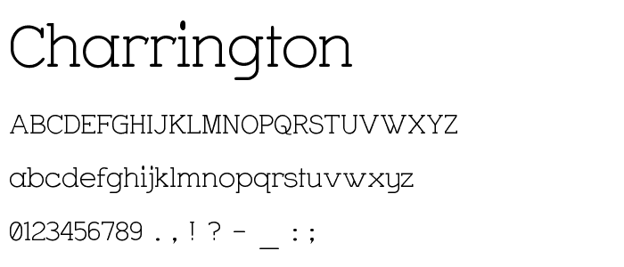 Charrington font