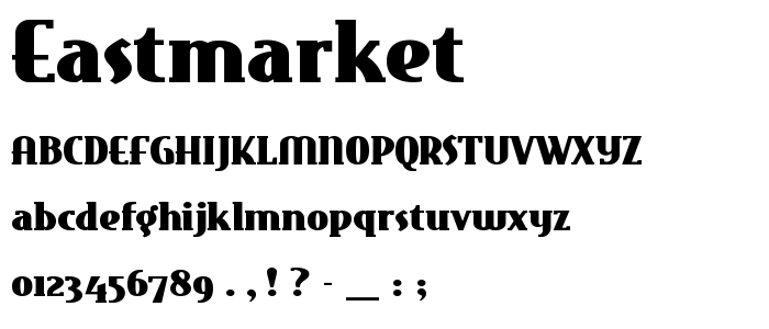 EastMarket font