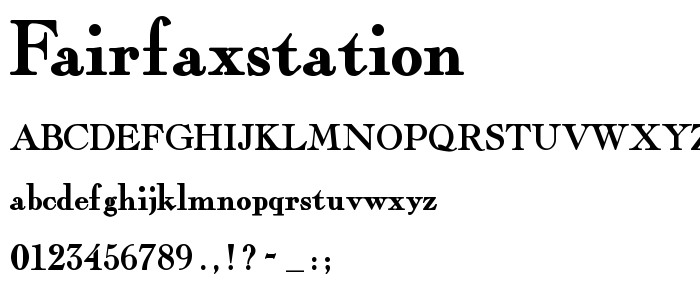 FairfaxStation font