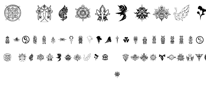 Final Fantasy Symbols Font Dingbats Various Pickafont Com