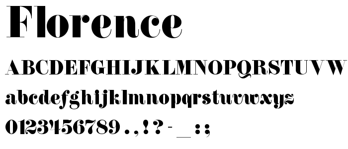 Florence font