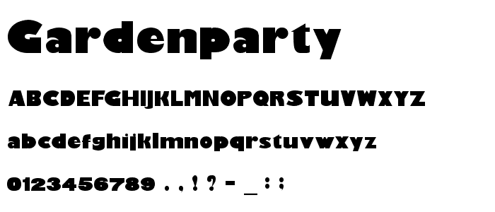 Gardenparty font
