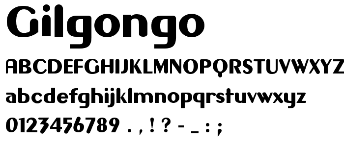 Gilgongo font