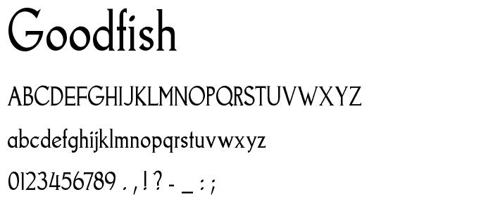 Goodfish font