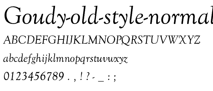 Goudy old style bold font