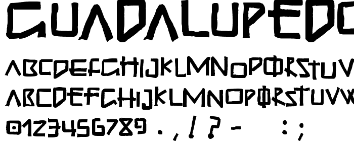 category Foreign Look Mexican GuadalupeDos font