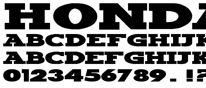 Honda fonts #5