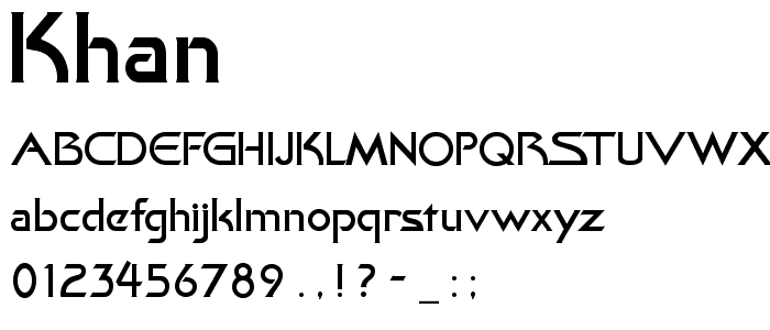 Khan font