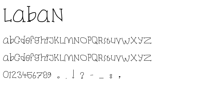 Laban font