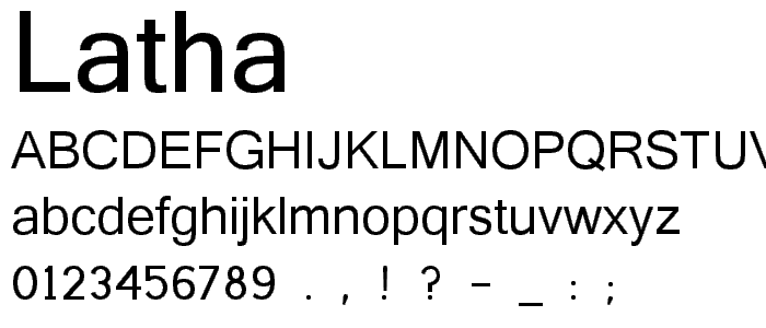 Latha font