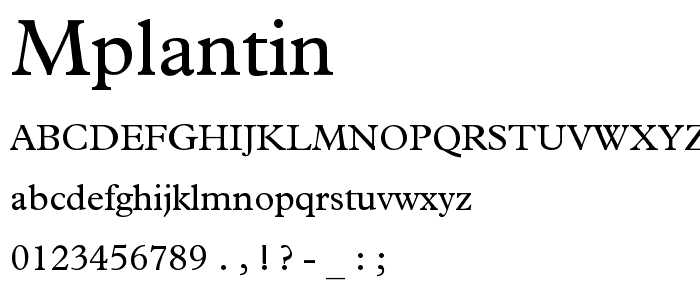 MPlantin font