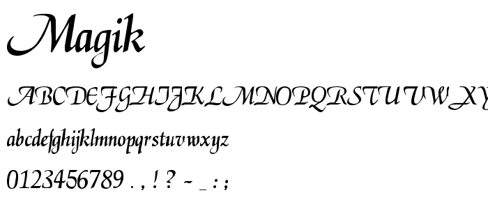 Magik font