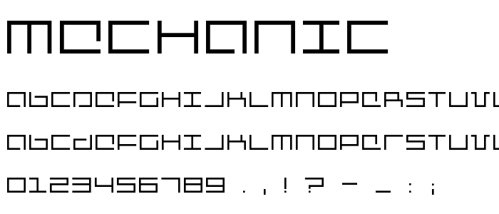 Mechanic font