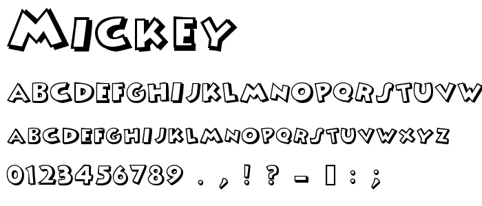 Mickey font