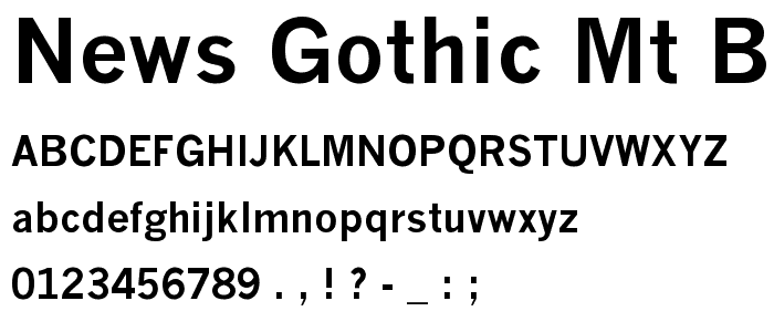 News gothic font