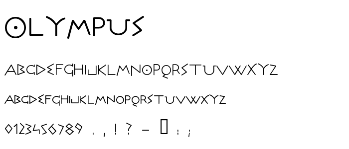 Olympus font