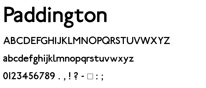 Paddington font