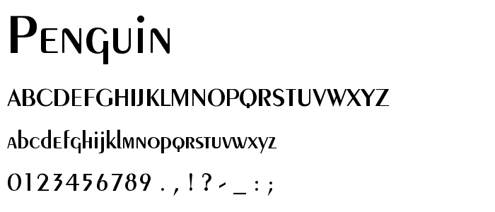 Penguin font