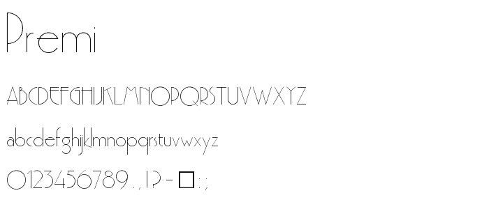 Premi font