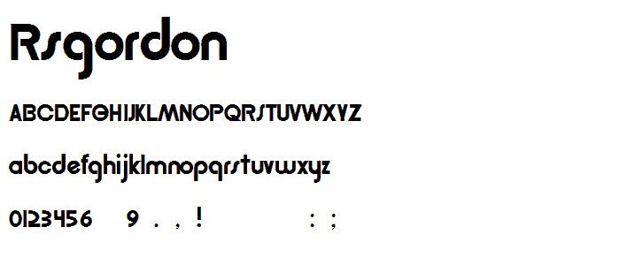 RSGordon font