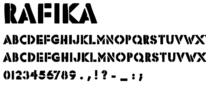 Rafika font