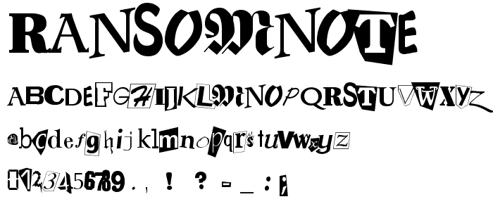 RansomNote font