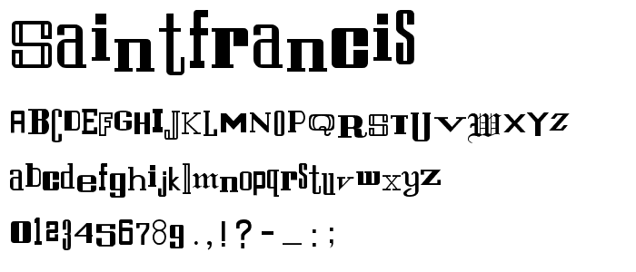SaintFrancis font