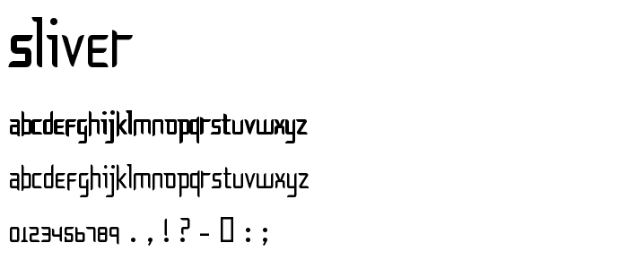 Sliver font