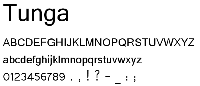 Tunga font