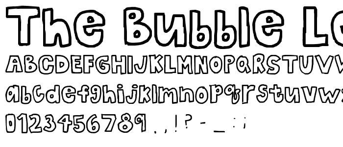 The Bubble Letters Font Fancy Cartoon Pickafont Com