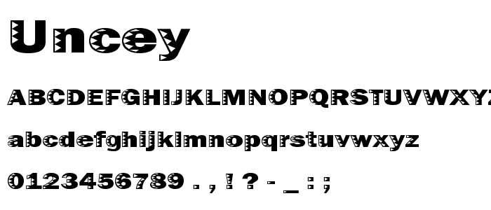 Uncey font