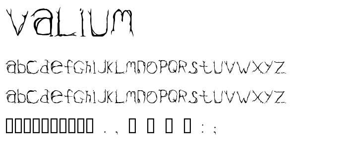 Valium font