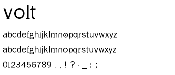 Volt font