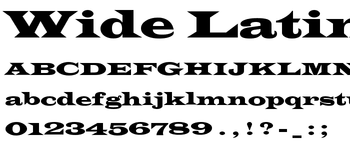 Wide Latin Fonts 38