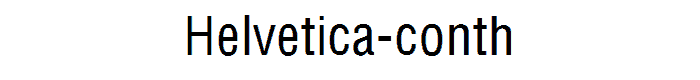 Helvetica-Conth font