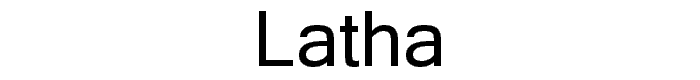 Latha font