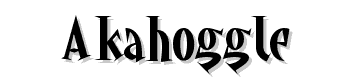 Akahoggle font