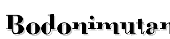 Bodonimutant font