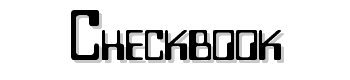 Checkbook font
