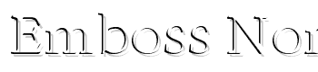 Emboss-Normal font